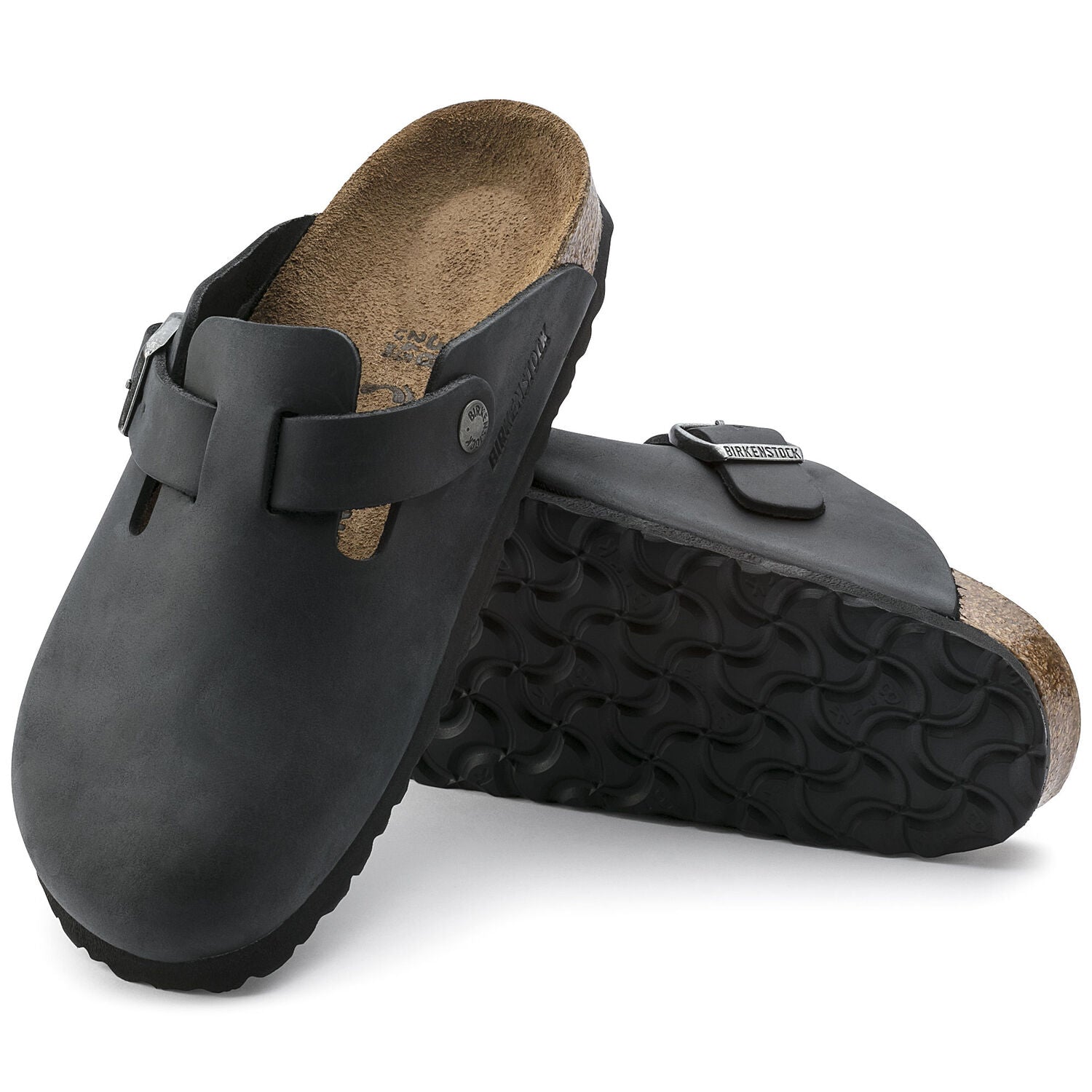 Birkenstock Boston Oiled Leather in Black