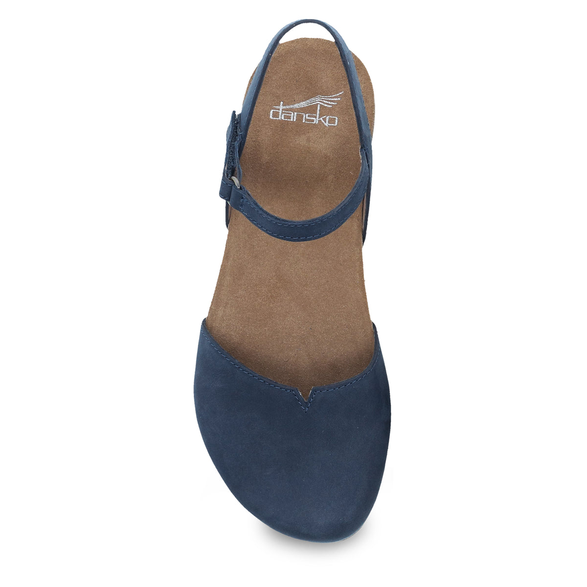 Dansko Women's Rowan in Navy Milled Nubuck Mary Jane