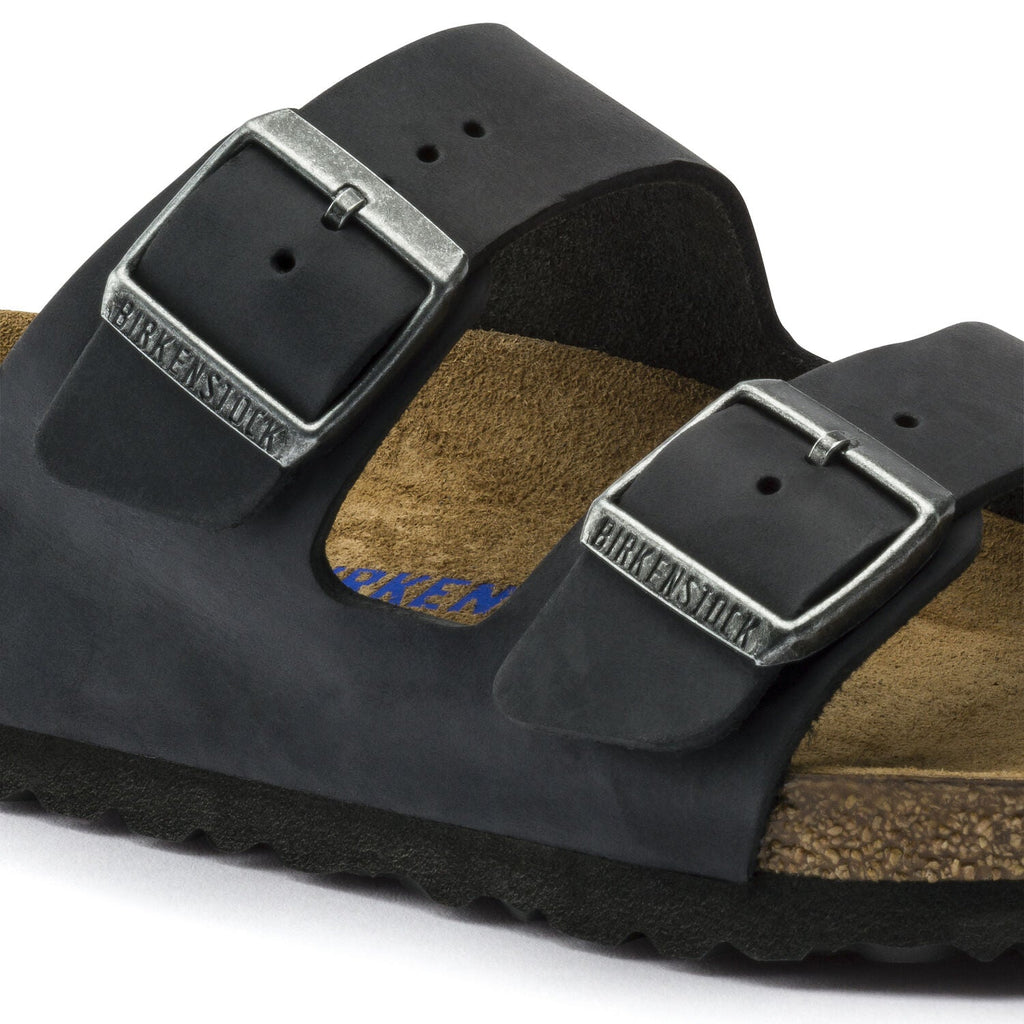 Birkenstock Arizona Soft Footbed Natural Leather Oiled in Black