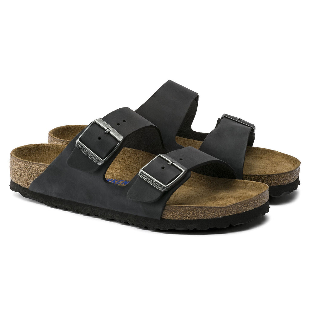 Birkenstock Arizona Soft Footbed Natural Leather Oiled in Black