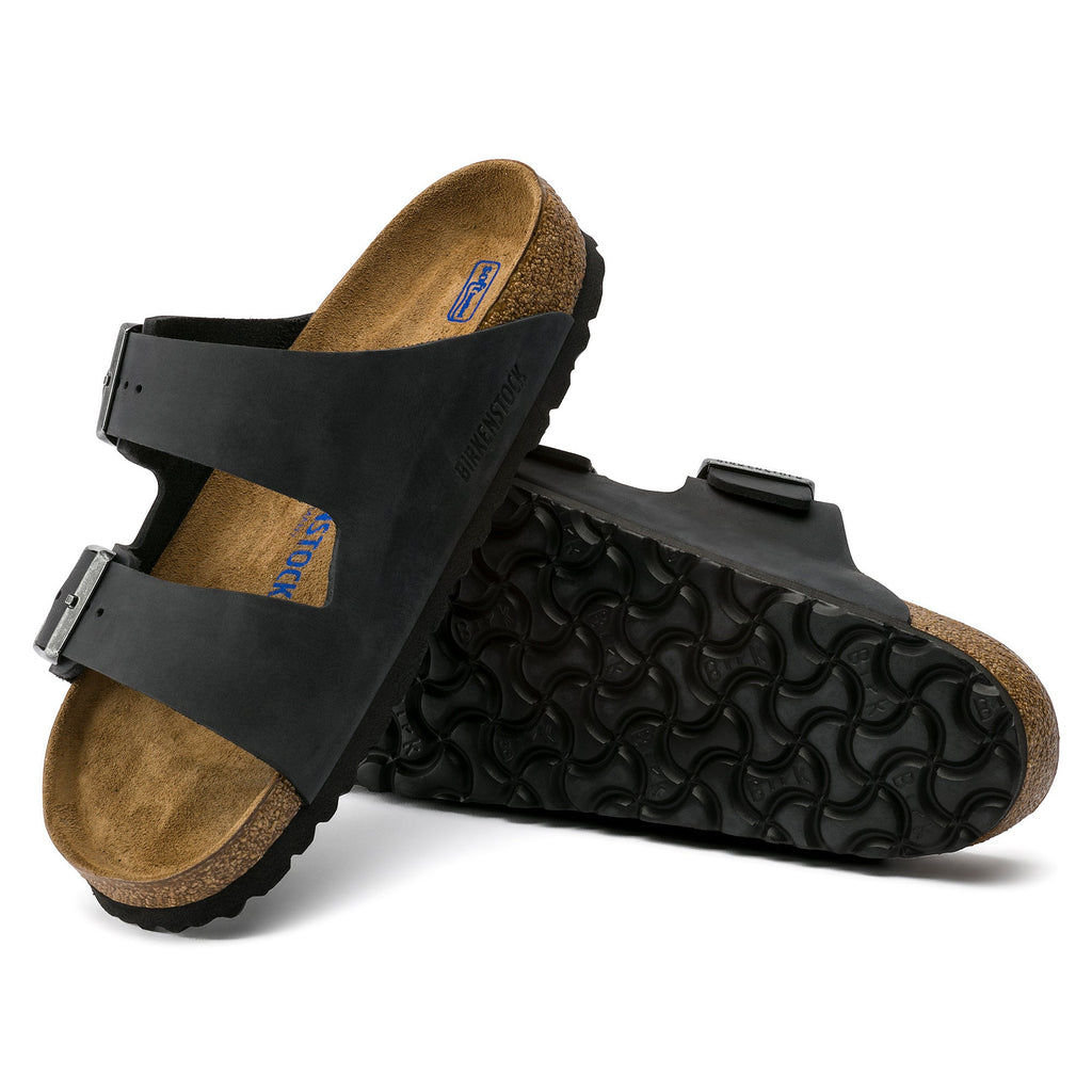 Birkenstock Arizona Soft Footbed Natural Leather Oiled in Black