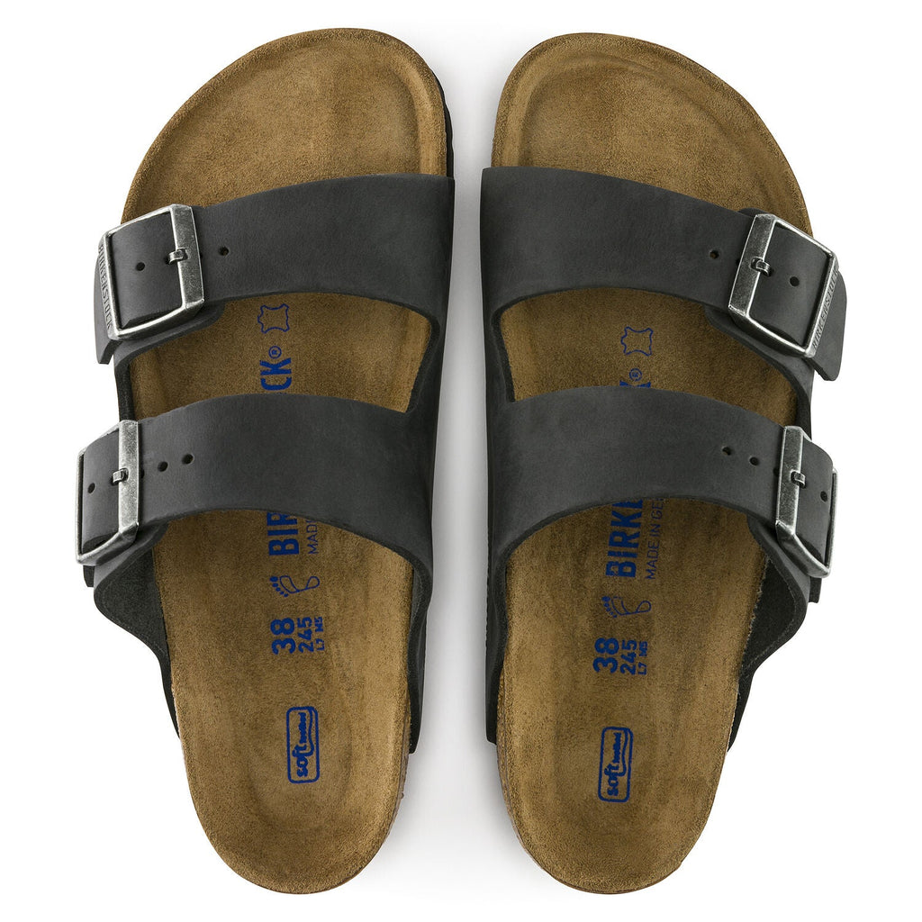Birkenstock Arizona Soft Footbed Natural Leather Oiled in Black