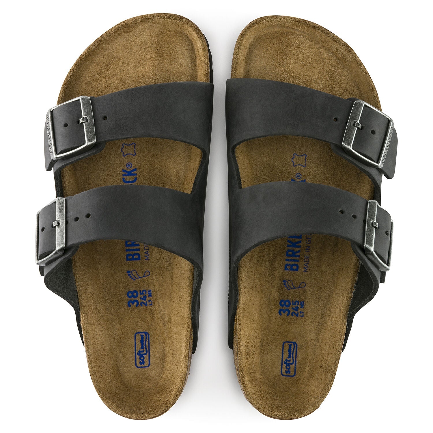 Birkenstock Arizona Soft Footbed Natural Leather Oiled in Black