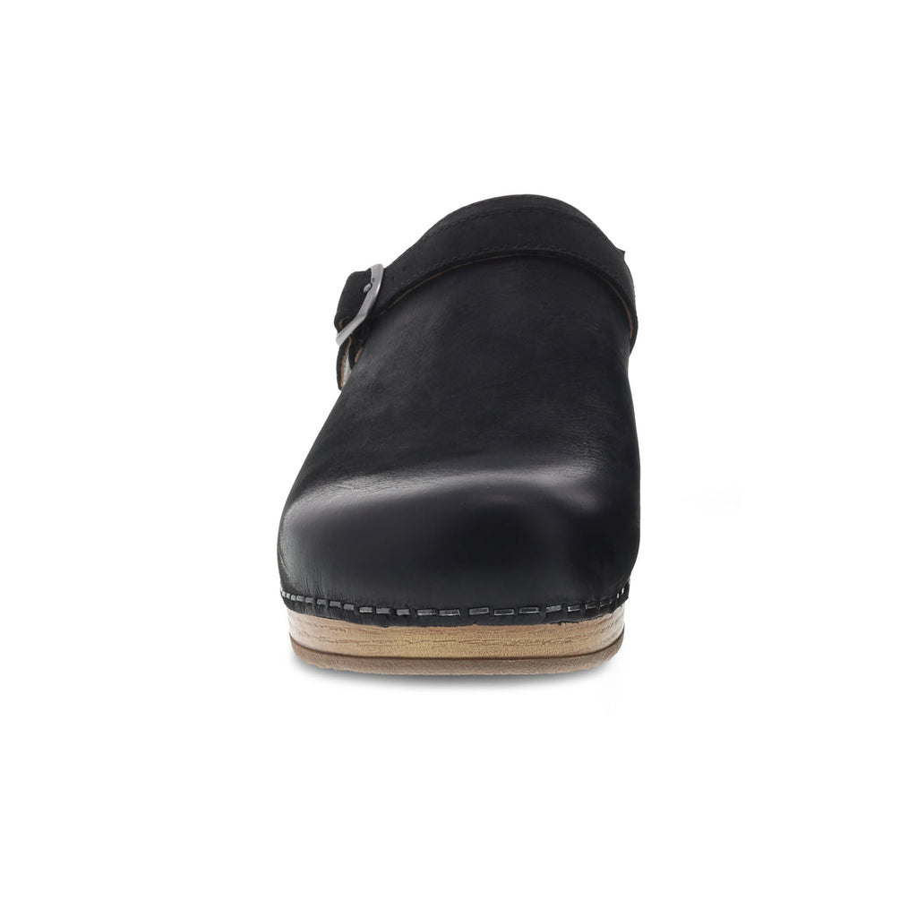 Dansko Women's Brenna in Black Burnished Suede Clog