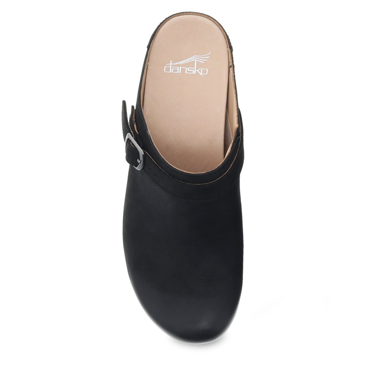 Dansko Women's Brenna in Black Burnished Suede Clog
