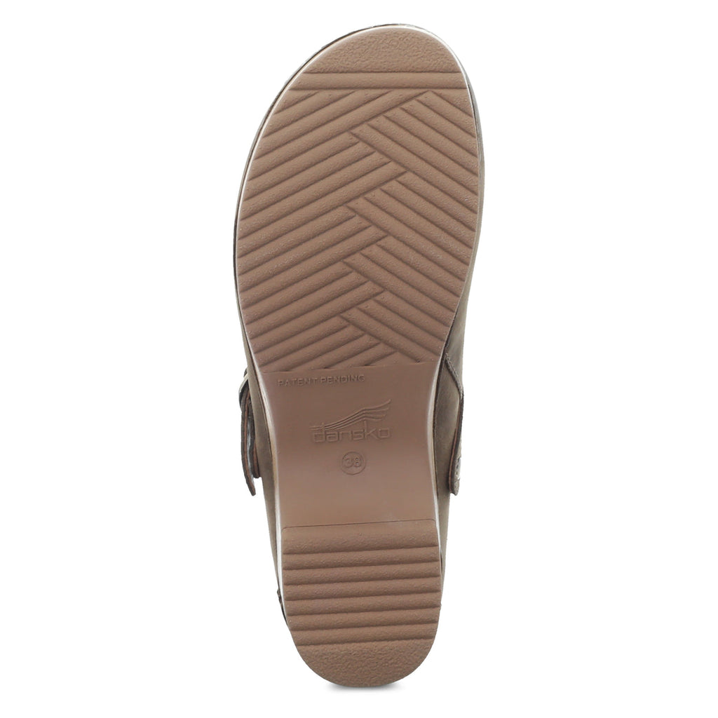 Dansko Women's Berry in Mushroom Burnished Nubuck Mule