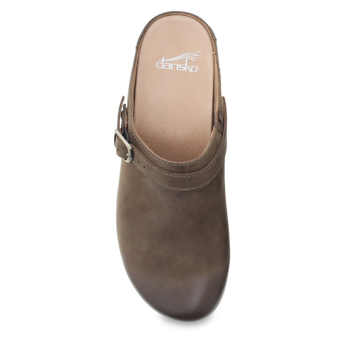 Dansko Women's Berry in Mushroom Burnished Nubuck Mule