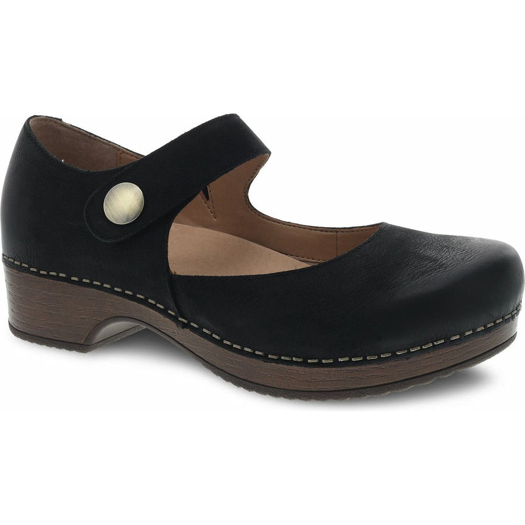 Dansko Women's Beatrice in Black Burnished Nubuck