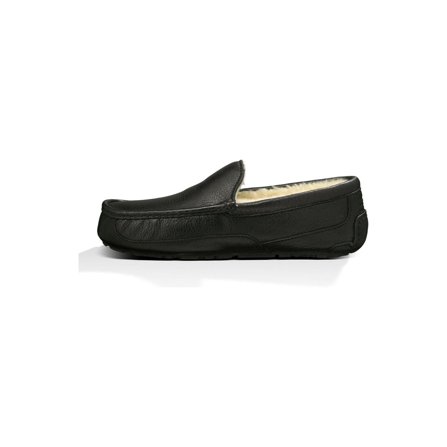 UGG Men's Ascot Leather Slipper in Black