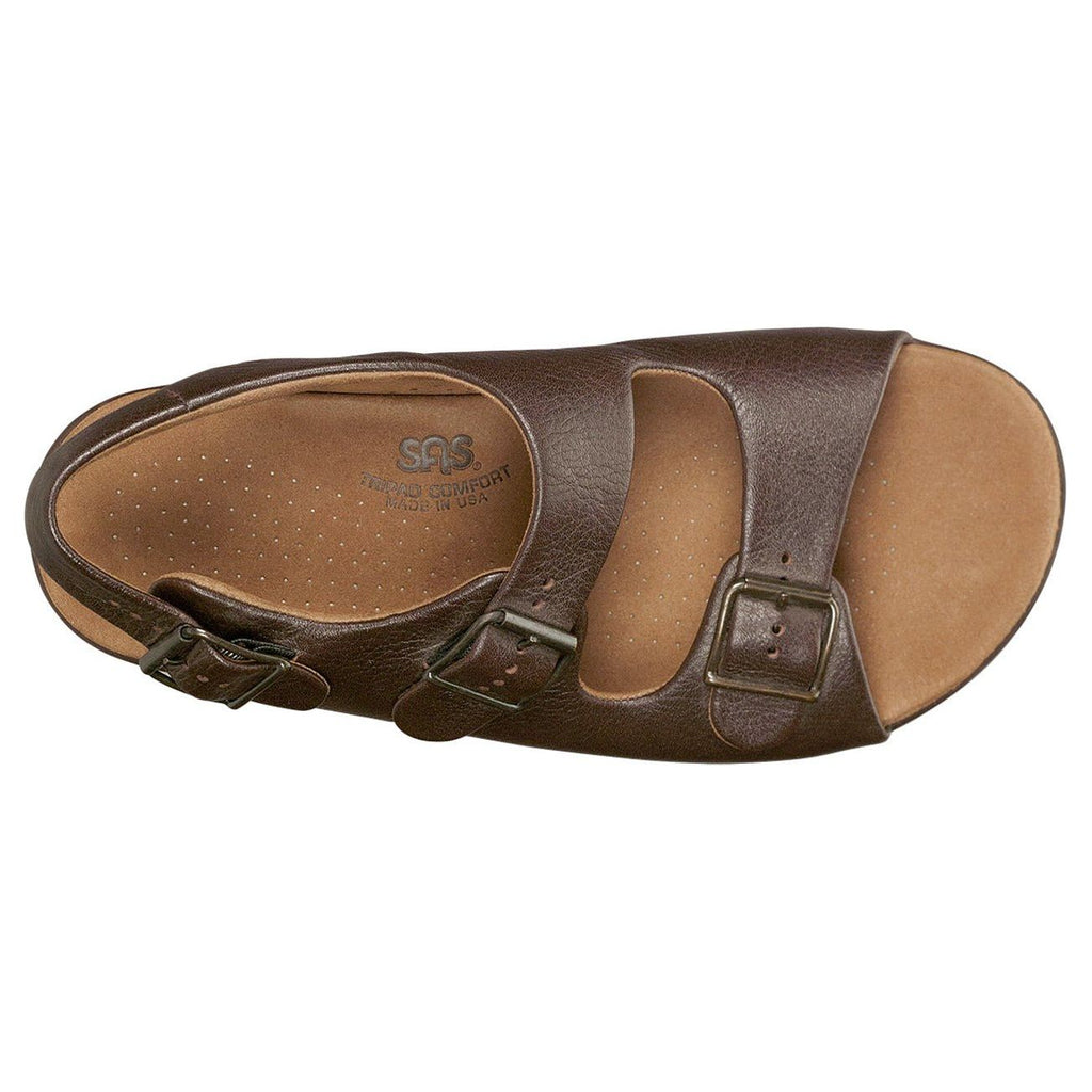 SAS Men's Bravo Heel Strap Sandal in Brown
