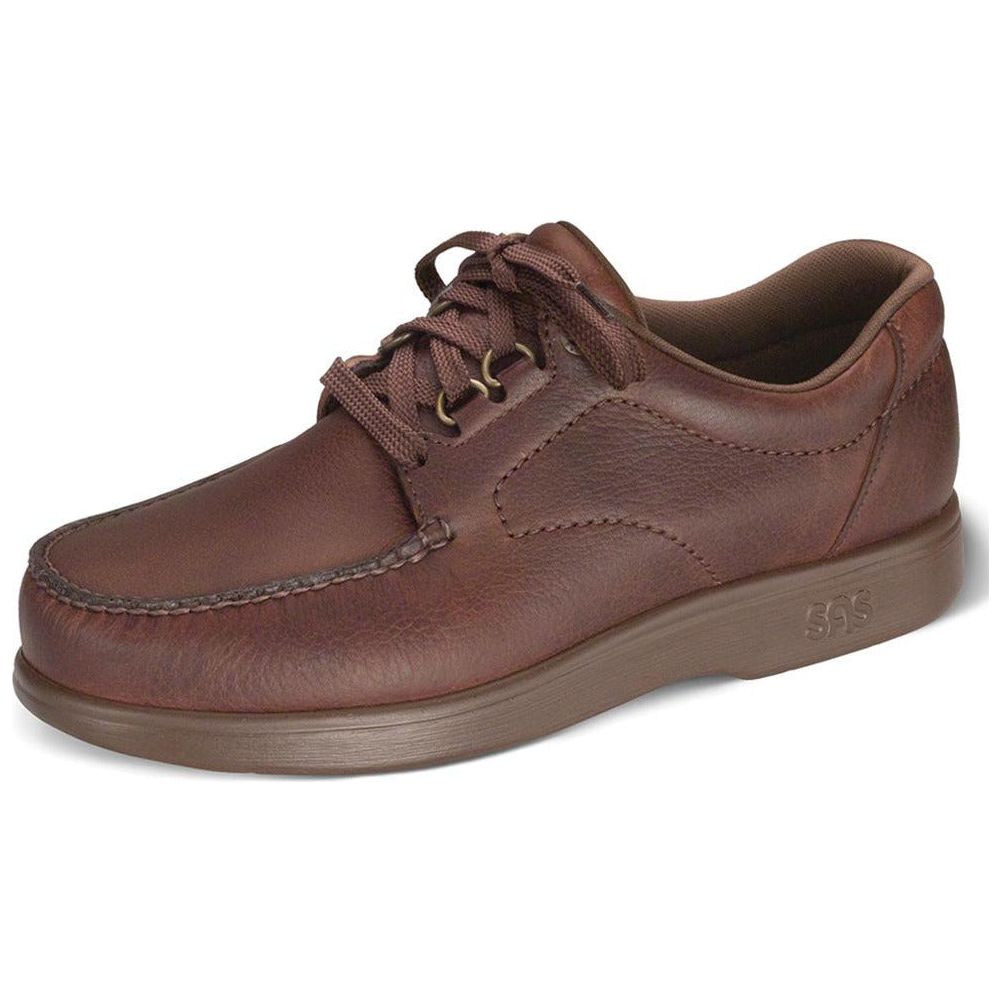 SAS Men's Bout Time Lace Up Loafer in Mulch Wide
