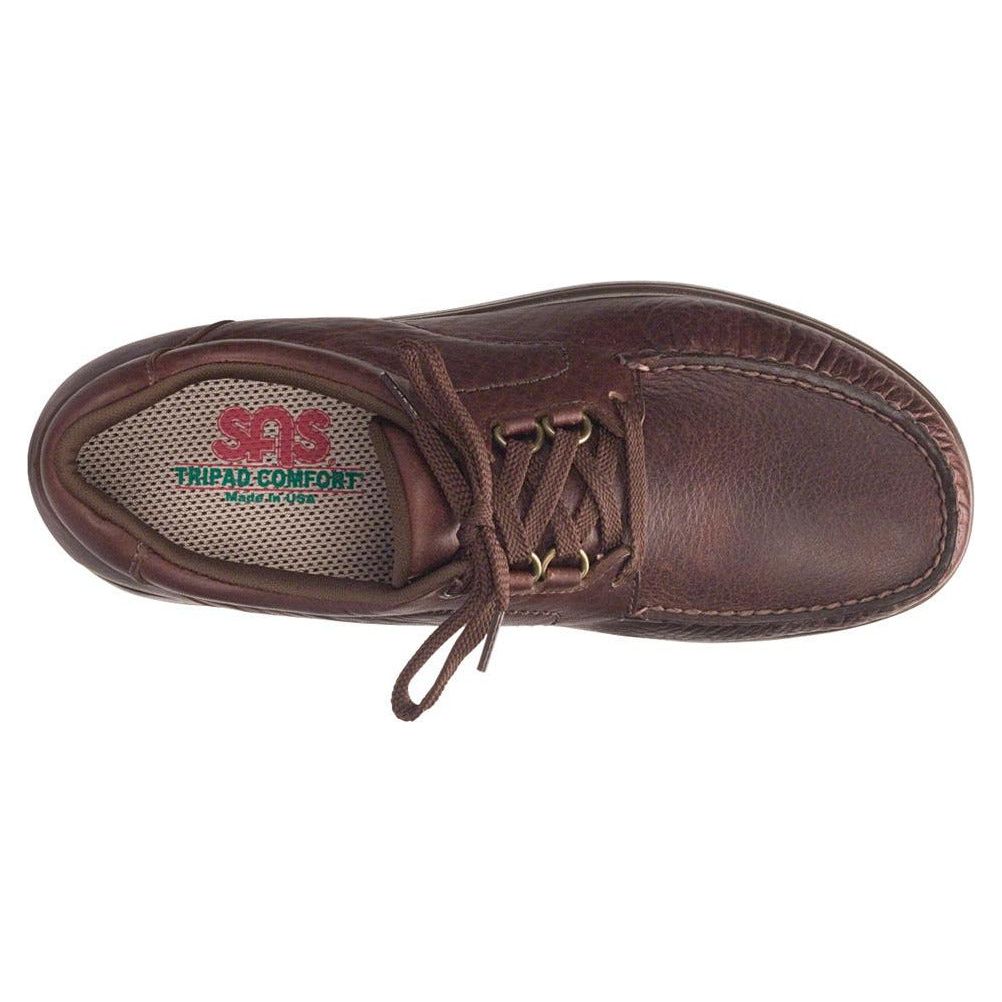 SAS Men's Bout Time Lace Up Loafer in Mulch Wide