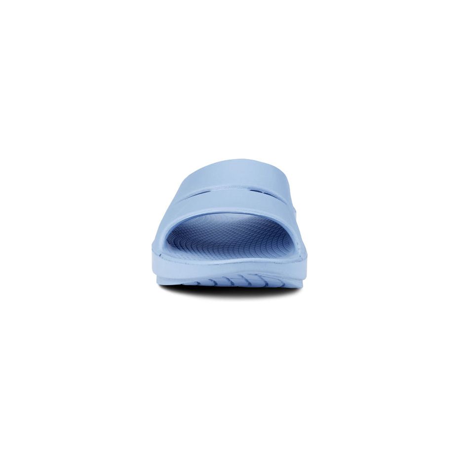 OOFOS Unisex Ooahh Slide Sandals in Neptune Blue