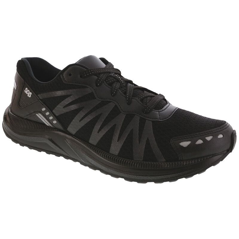 SAS Men's Mission One-M Stability Lace Up Sneaker in Black