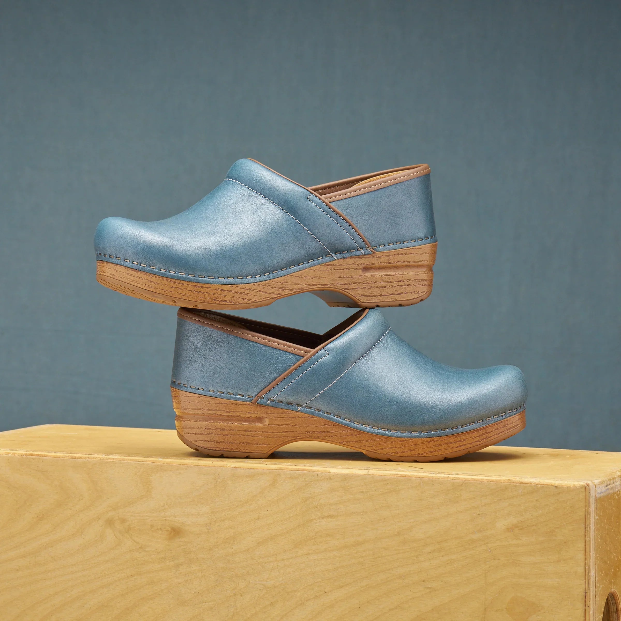 Dansko Women's Professional Clog in Blue Metallic