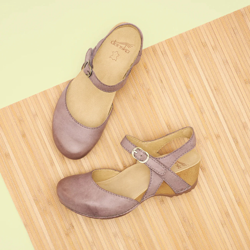 Dansko Women's Tiffani in Dusty Lilac Leather Mary Jane
