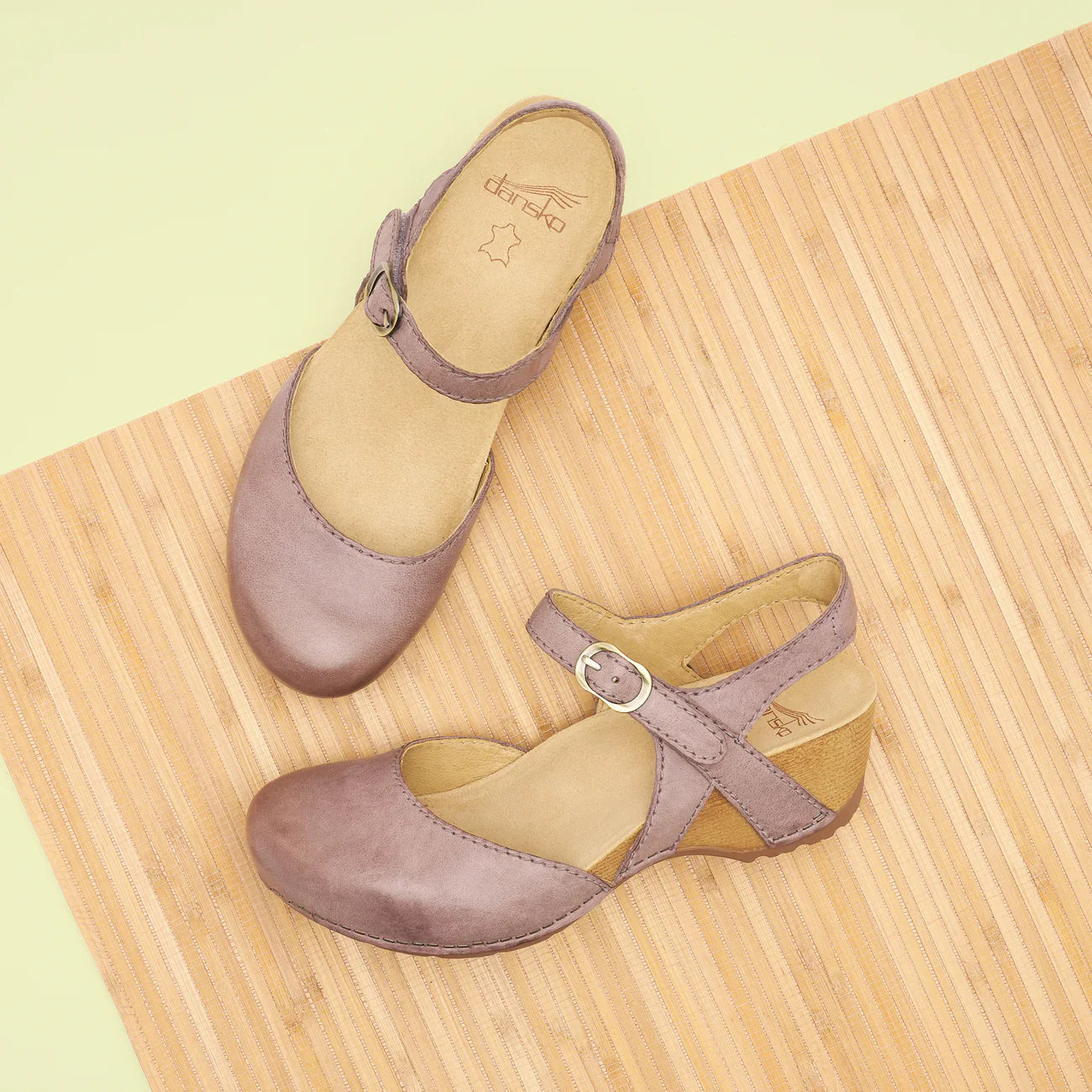 Dansko Women's Tiffani in Dusty Lilac Leather Mary Jane