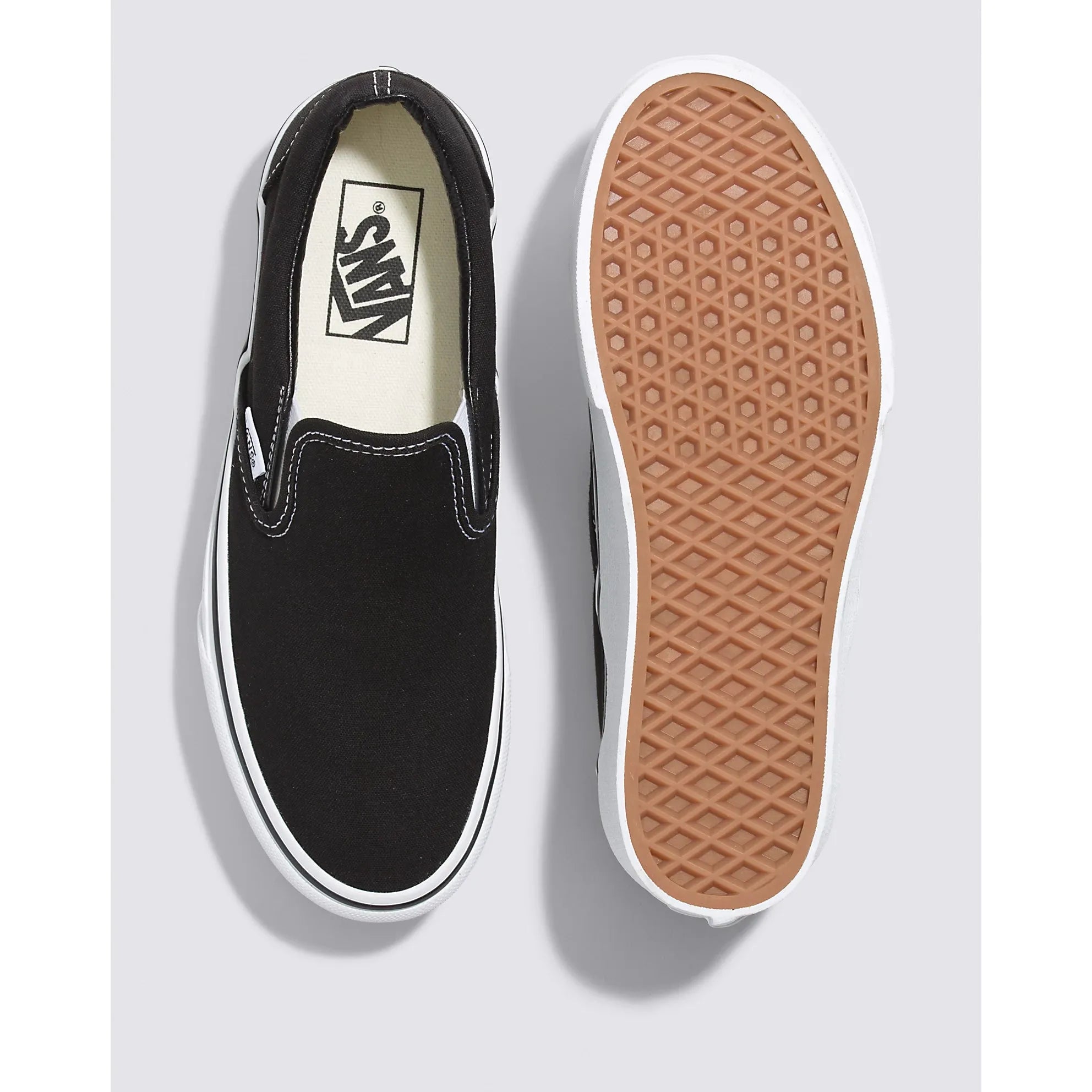 Vans Classic Slip-On Stackform Shoe in Black Classic White