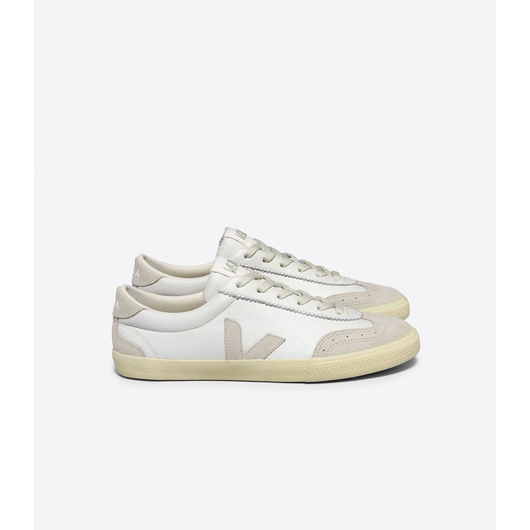 Veja Women's Volley Leather Sneaker in White Natural