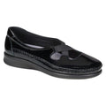 SAS Women's Crissy Slip on Loafer in Black Patent Wide