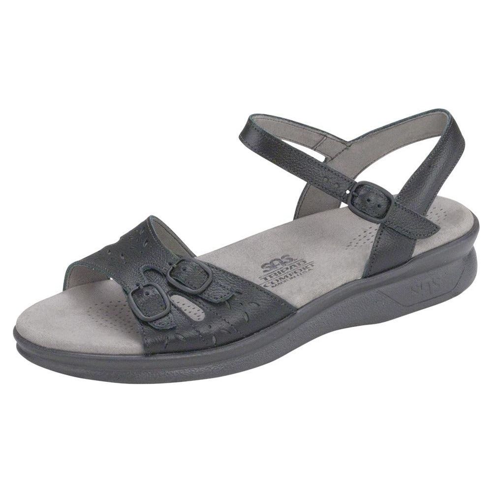 SAS Women's Duo Quarter Strap in Black Wide