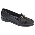 SAS Women's Metro Slip-On Loafer in Patent Black Wide