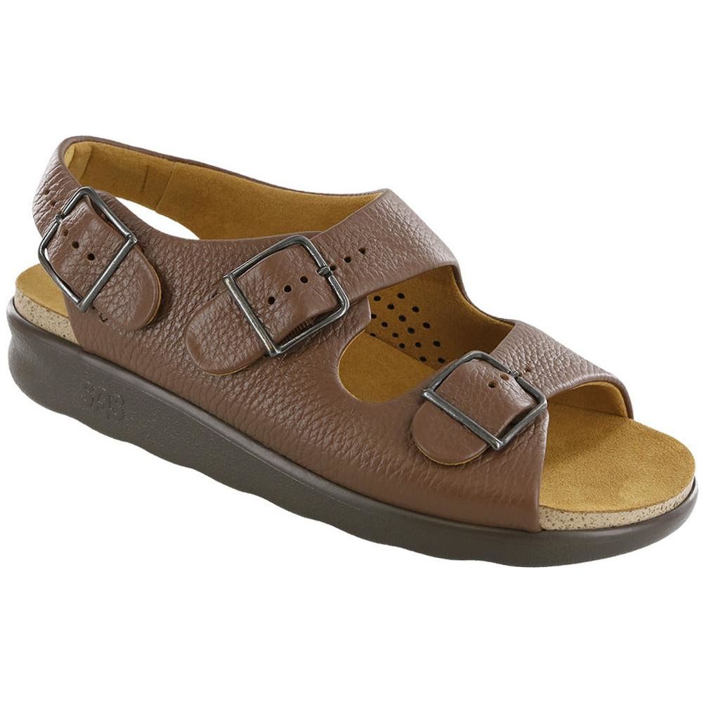 SAS Women's Relaxed Heel Strap Sandal in Amber Wide