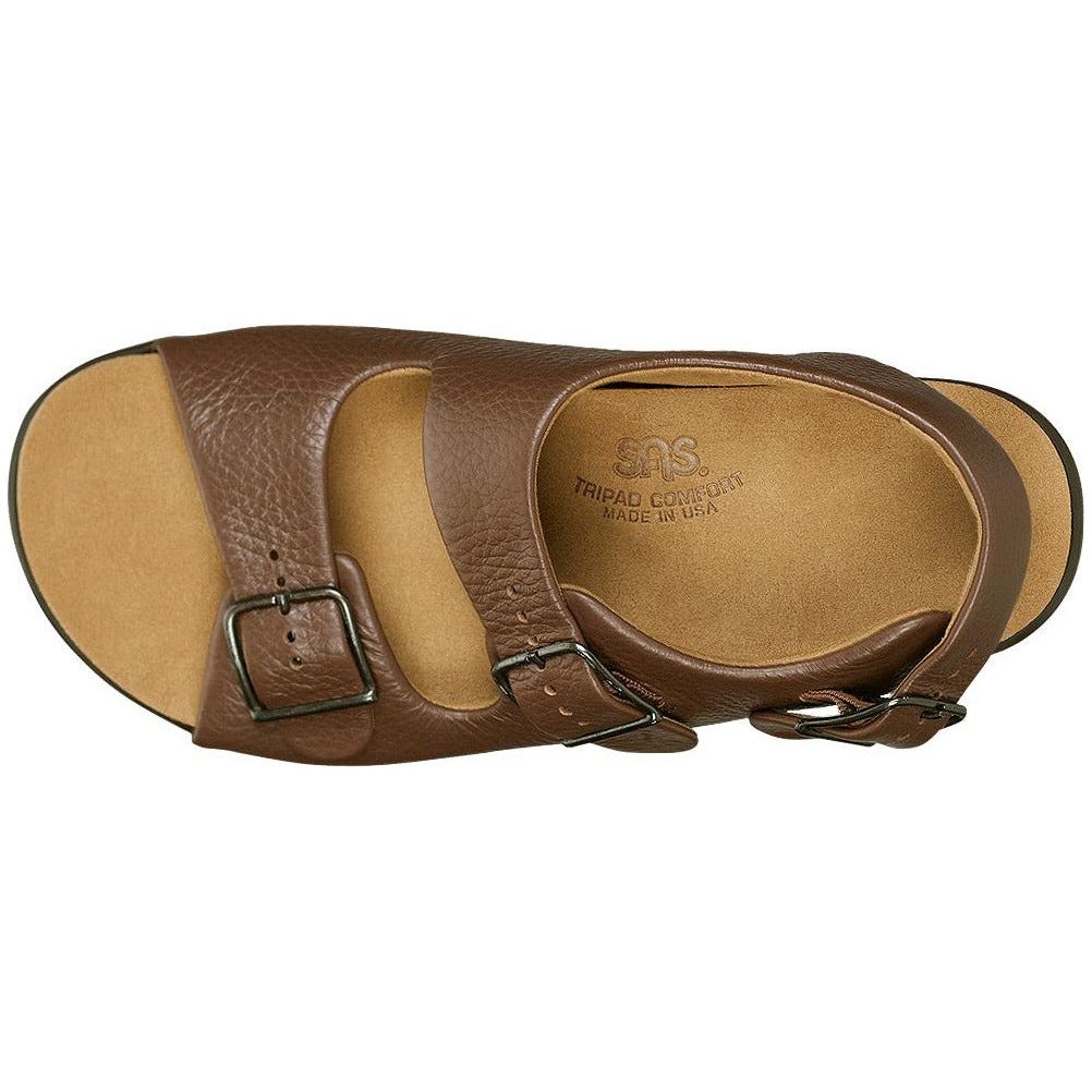 SAS Women's Relaxed Heel Strap Sandal in Amber Wide