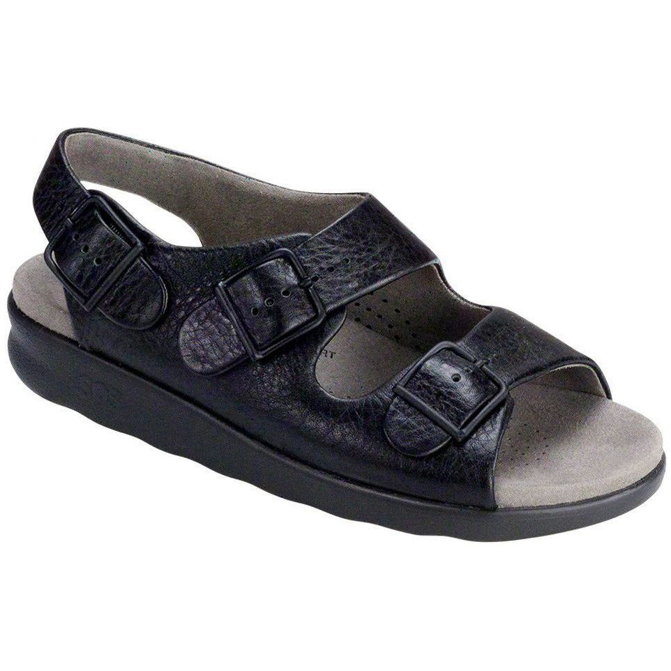 SAS Women's Relaxed Heel Strap Sandal in Black