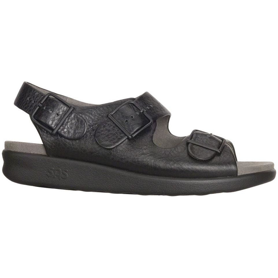 SAS Women's Relaxed Heel Strap Sandal in Black