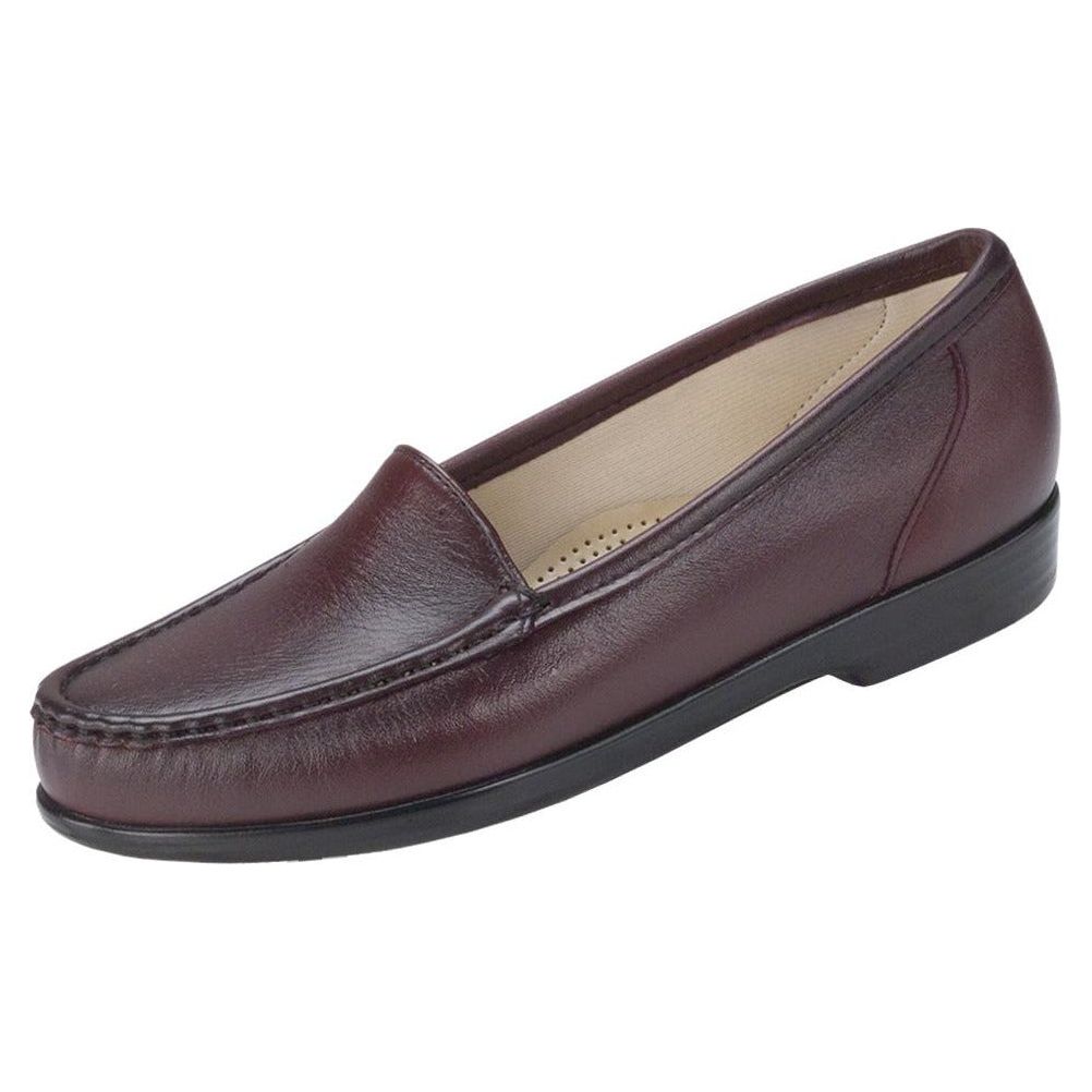 SAS Women's Simplify Slip-On Loafer in Antique Wine Wide