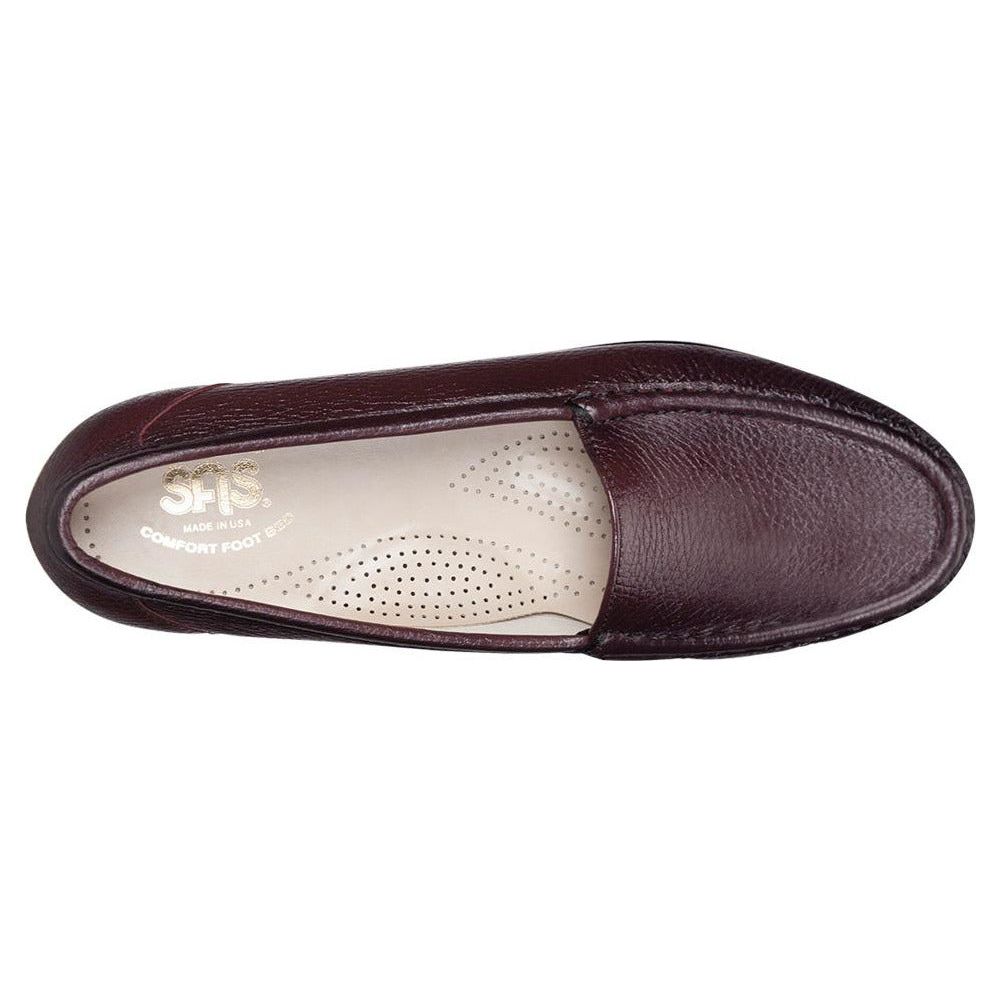 SAS Women's Simplify Slip-On Loafer in Antique Wine Wide
