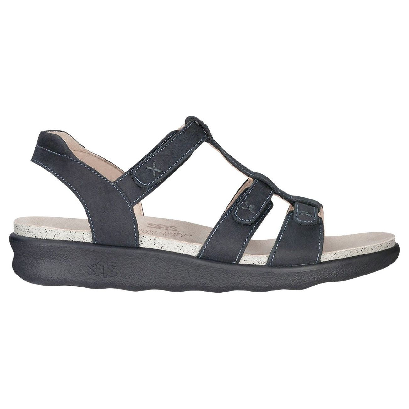 SAS  Women's Sorrento T-Strap Sandal in Nero Wide
