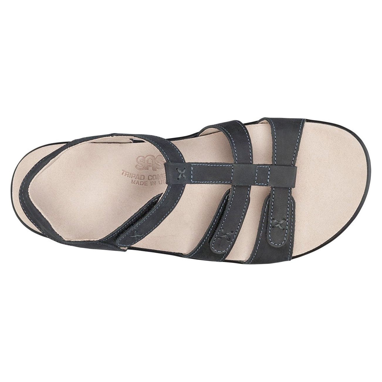 SAS  Women's Sorrento T-Strap Sandal in Nero Wide