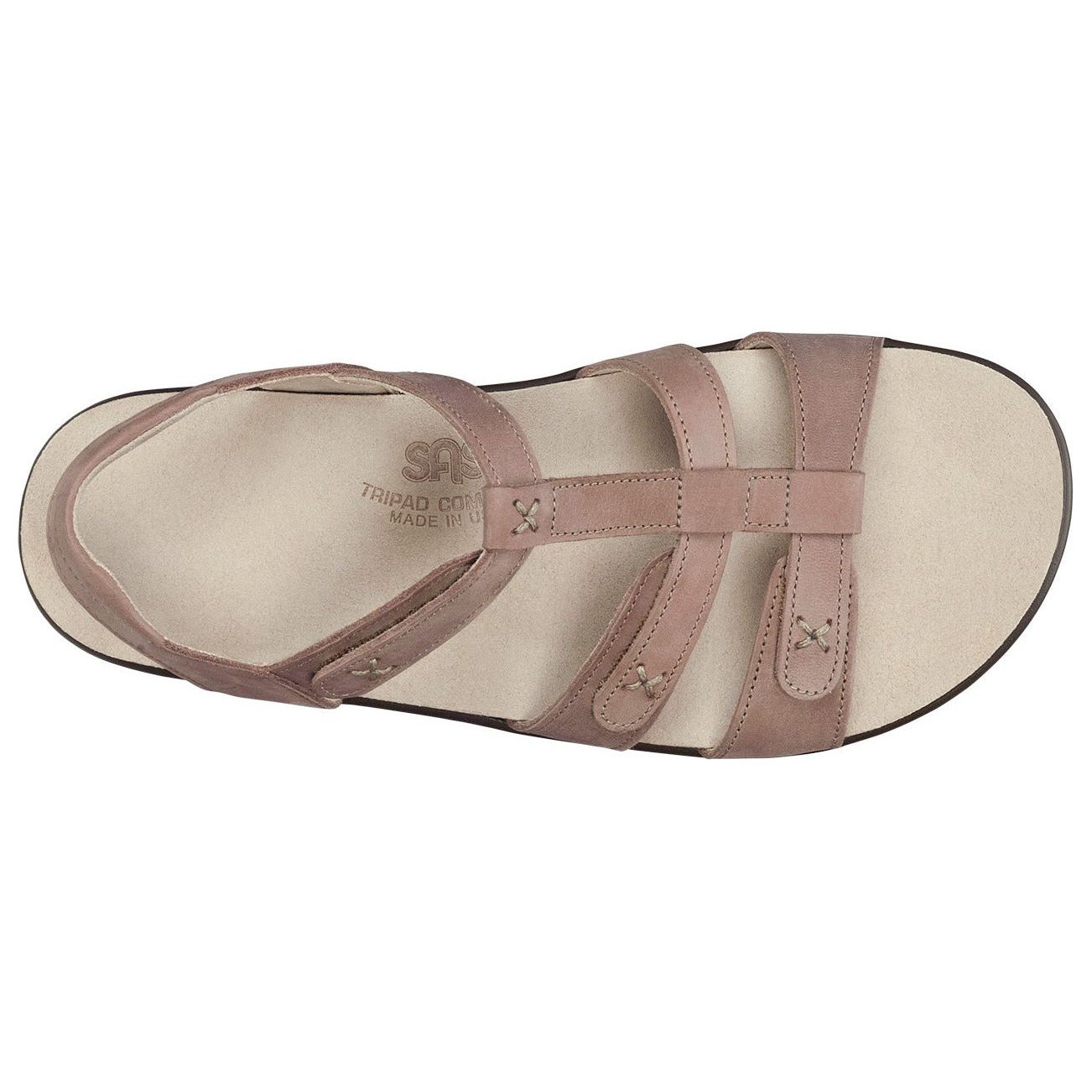 SAS Women's Sorrento T-Strap Sandal in Praline Wide