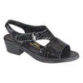 SAS Women's Suntimer Heel Strap Sandal in Black Croc Wide