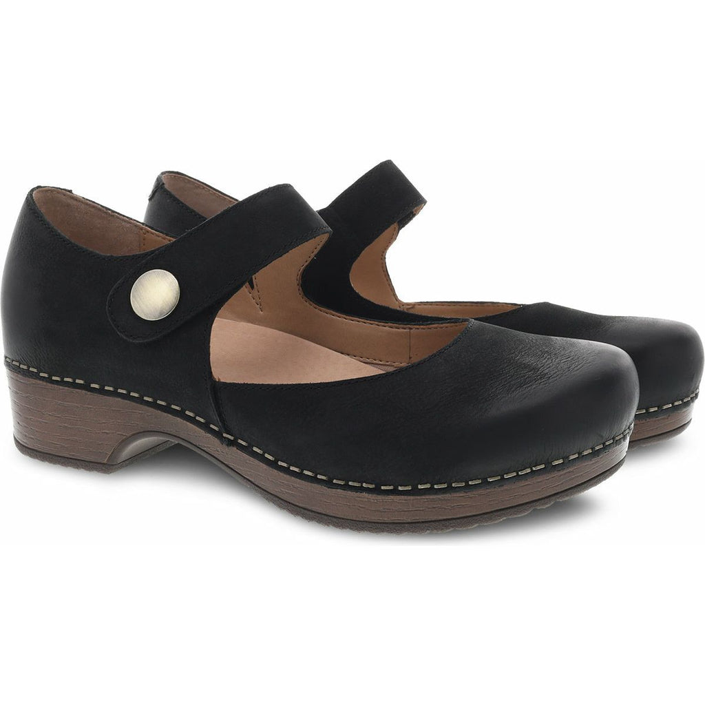 Dansko Women's Beatrice in Black Burnished Nubuck