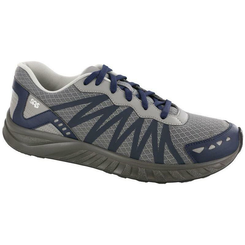 SAS Men's Pursuit Lace Up Sneaker in Gray/Navy