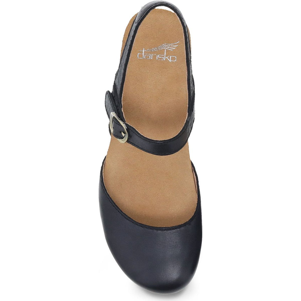 Dansko Women's Tiffani in Black Milled Burnished Mary Jane