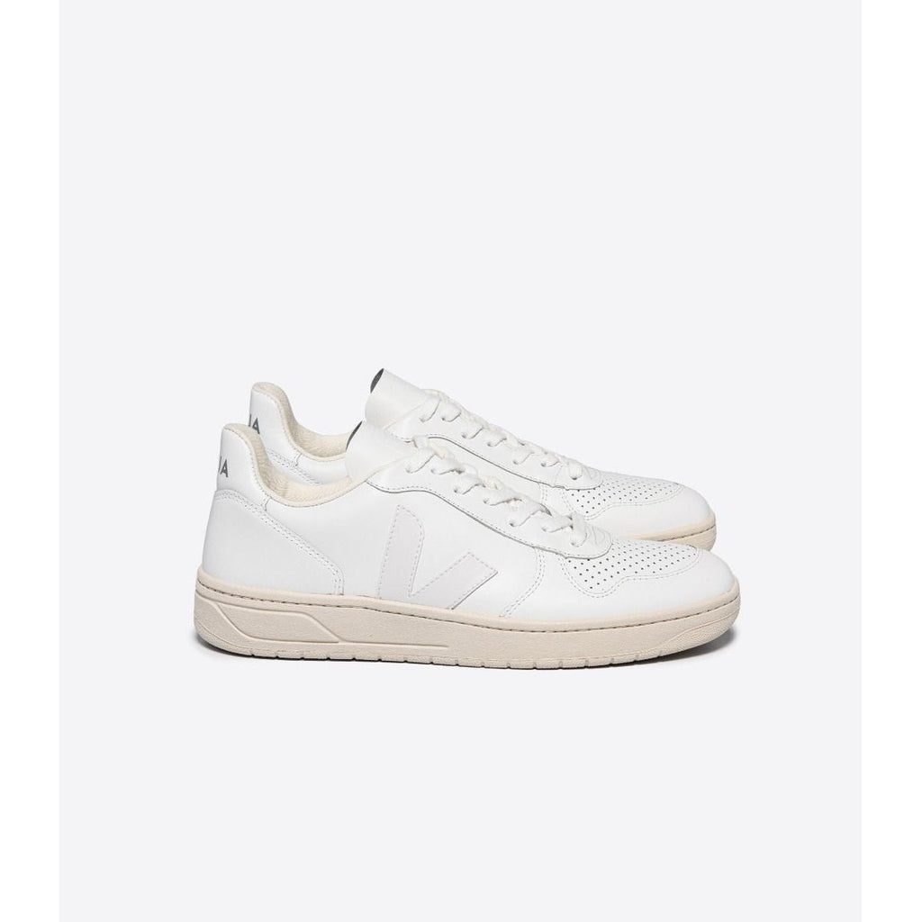 Veja Women's V-10 Leather Sneaker in White