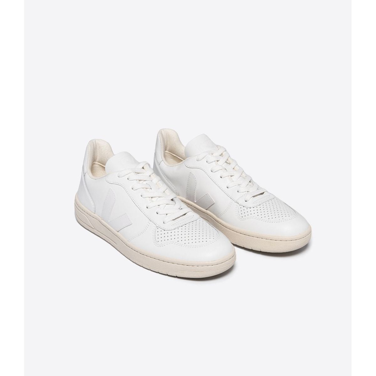 Veja Women's V-10 Leather Sneaker in White